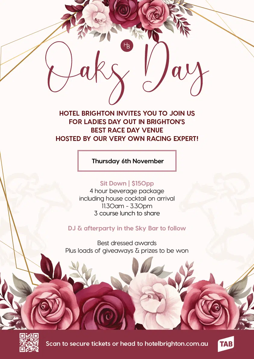 Hotel Brighton Oaks Day 2025 event – 3 course lunch, 4 hour drinks package, Sky Bar afterparty